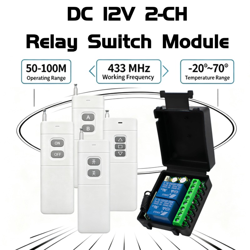 2-Channel 433MHz RF Wireless R - 433Mhz Receiver Module 评论和价格