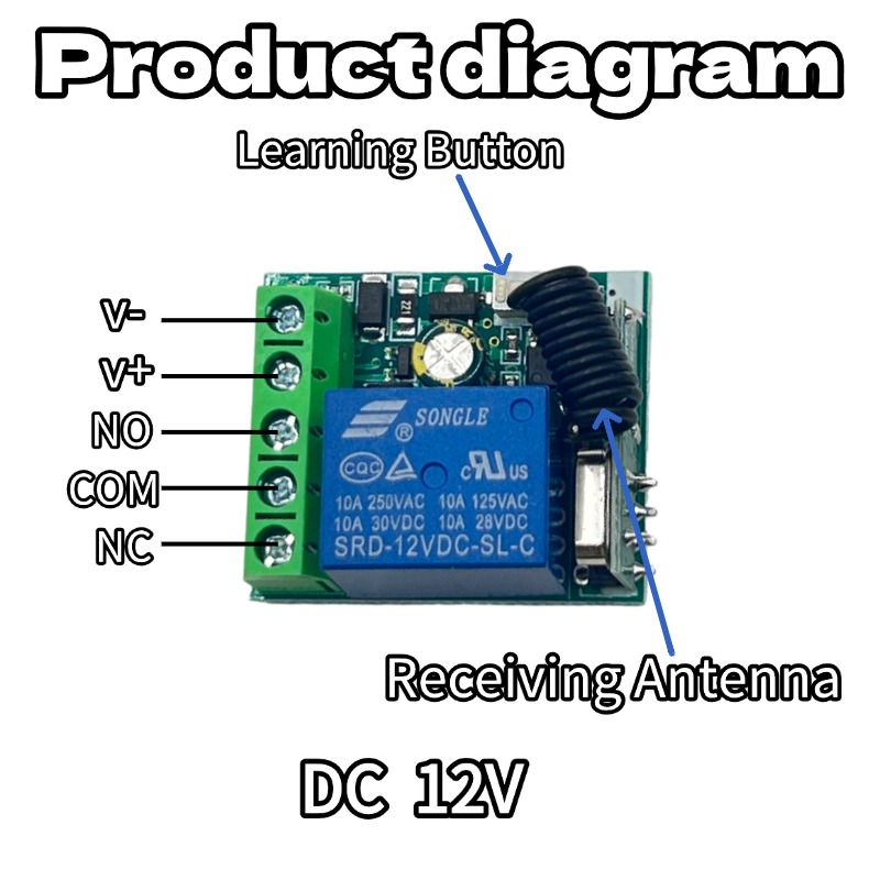 433Mhz DC 12V 6V-30V 1CH Unive - 433Mhz Receiver Module 评论和价格